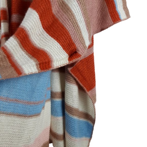 Francesca's Daisy Striped Boho Knit Kimono Cardigan One Size - Picture 8 of 9